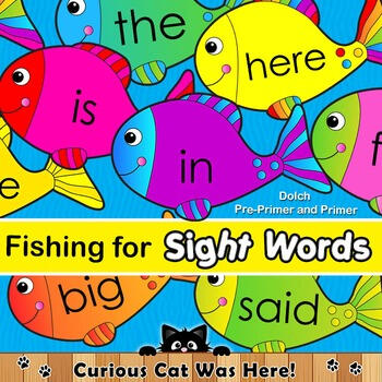 Sight Words activity fishing game, hands on activity for learning