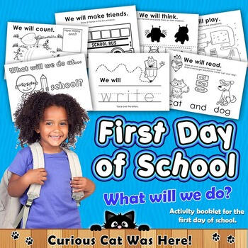 First Day of School worksheets booklet activity.