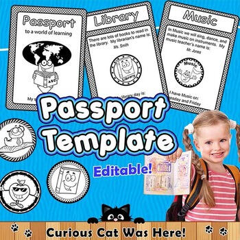 Passport template for back to school activity.